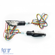 Motorcycle Universal Clear Glass LED Indicator Set Speedo