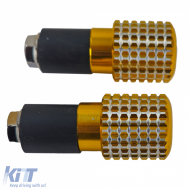 Motorcycle Universal CNC Aluminum Handlebar Ends Handlebar Weights Gold 7/8