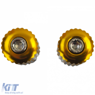 Motorcycle Universal CNC Aluminum Handlebar Ends Handlebar Weights Gold 7/8