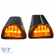 Motorcycle Universal Fairing Indicators Side Indicators Black with E-Mark