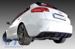 image-34-Motordrome Design Diffusor geeignet für Heckstoßstange Audi A3 8P Sportback 2008-2012