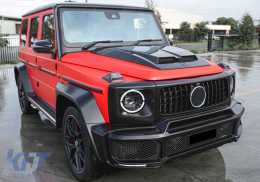 Motorháztető légbeömlő Mercedes G-osztály W463 Facelift (2018-2022) valódi száraz karbon-image-6095688