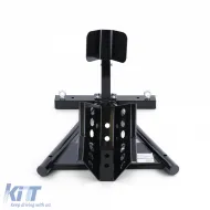 Motorkerékpár szerelőállvány kerékbilinccsel, állítható, 680 kg-ig, fekete-image-6191078