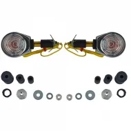 image-22-Motorrad Bull's-Eye Blinker Lenkerendblinker verchromt klar mit E-Prüfzeichen