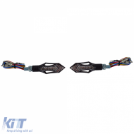 Motorrad LED Blinker Rücklicht Combo Schwarz Klar Paar mit E-Zeichen-image-6258529
