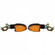 image-31-Motorrad LED Mini-Blinker im maßgeschneiderten Pfeilstil, schwarze Mini-Indikatoren + E-Mark