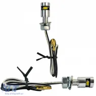 Motorrad LED-Nummernschildbeleuchtung, mini, verchromt, aus Aluminium, universell-image-6258526