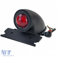 Motorrad-Rücklicht Sparto schwarz universell, geeignet für Chopper Old School Harley Retro-image-6261596