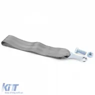 Motorsport Abschleppgurt mit Abschlepphaken, aus Stoff, universell, 26,5 cm, grau-image-6194915