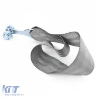 Motorsport Abschleppgurt mit Abschlepphaken, aus Stoff, universell, 26,5 cm, grau-image-6194919
