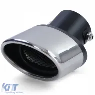 Motorsport Edelstahl-Auspuffendrohrverkleidung zum Verschrauben 70x114mm oval schräg-image-6196224