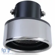 Motorsport Edelstahl-Auspuffendrohrverkleidung zum Verschrauben 70x114mm oval schräg-image-6196226