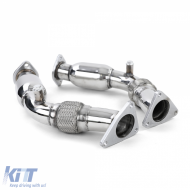 Motorsport stainless steel downpipe replacement pipe for Nissan 370Z 2009-2020-image-6259091