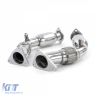 Motorsport stainless steel downpipe replacement pipe for Nissan 370Z 2009-2020-image-6259092