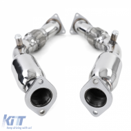 Motorsport stainless steel downpipe replacement pipe for Nissan 370Z 2009-2020-image-6259093