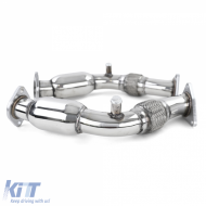 Motorsport stainless steel downpipe replacement pipe for Nissan 370Z 2009-2020-image-6259094