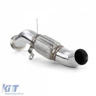 Motorsport stainless steel downpipe replacement pipe for BMW X5 35d 3.0 sd 286HP E70 M57N2-image-6259096