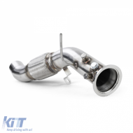 Motorsport stainless steel downpipe replacement pipe for BMW X5 35d 3.0 sd 286HP E70 M57N2-image-6259097