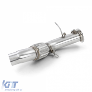 Motorsport stainless steel downpipe replacement pipe for BMW X5 35d 3.0 sd 286HP E70 M57N2-image-6259098