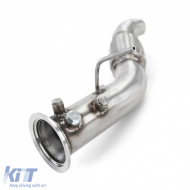 Motorsport stainless steel downpipe replacement pipe for BMW X5 35d 3.0 sd 286HP E70 M57N2-image-6259099