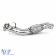 Motorsport stainless steel downpipe replacement pipe for BMW X5 35d 3.0 sd 286HP E70 M57N2-image-6259100