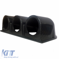 Műszerfal kiegészítő műszertartó konzol tripla (3 x 52mm) karbon Auto Gauge-image-6301008