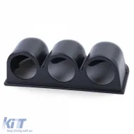 Műszerfal tartó 3 kiegészítő műszerhez 52mm matt fekete-image-6191431