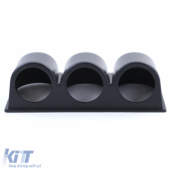 Műszerfal tartó 3 kiegészítő műszerhez 52mm matt fekete-image-6191434