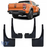 Mud Flap Set front and rear Black for Ford Ranger T6 T7 T8 12-22 - ODBAF6015439