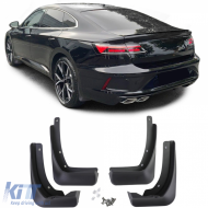 Mud flap set front and rear black for VW Arteon 3H from 2017 - ODBKV6013852