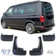 Mud flap set front and rear black for VW Bus T5 T5.1 T6 T6.1 from 03 - ODBKV6013849