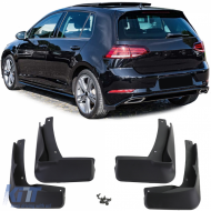Mud flap set front and rear black for VW Golf 7.5 with R-Line 17-21 - ODBKV6014333
