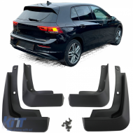 Mud flap set front and rear black for VW Golf 8 from 2019
