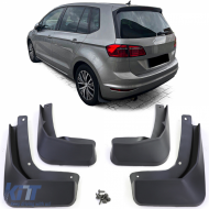 Mud flap set front and rear black for VW Golf Sportsvan 2014-2017