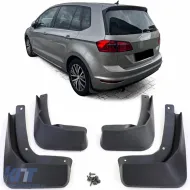 image-54-Mud flap set front and rear black for VW Golf Sportsvan 2014-2017