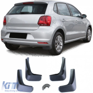 Mud flap set front and rear black for VW Polo 5 facelift 6C from 14-17