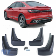 Mud flap set front and rear black for VW Tiguan X without R-Line from 20 - ODSAV6014384