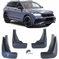 Mud flap set front and rear black for VW Tiguan with R-Line 20-23 - ODSAV6012798