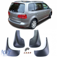 Mud flap set front and rear black for VW Touran 1 1T 03-15