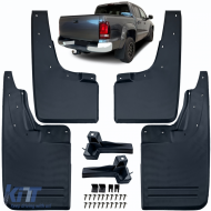 Mud flap set front and rear black suitable for VW Amarok I 2010-2022 - ODBKV6015449