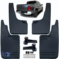 image-56-Mud flap set front and rear black suitable for VW Amarok I 2010-2022
