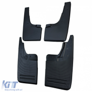Mud flap set front and rear black suitable for VW Amarok I 2010-2022-image-6210886