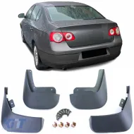 image-38-Mud flaps set front and rear black for VW Passat B6 3C 05-10