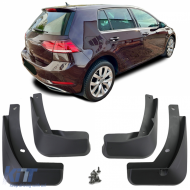 Mudflap set front and rear black for VW Golf 7.5 17-19