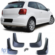 Mudflap set front and rear black for VW Polo 5 pre-facelift 6R 09-14