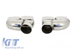 Muffler Tips suitable for Audi A6 A8 D3 D4 (2002-up)-image-6010803