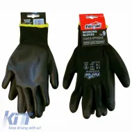 image-35-Munkavédelmi kesztyű poliészter / PU No9 - Large fekete 2 db