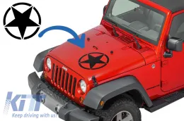 image-8-Naljepnica Star Universal prikladna za Jeep Wrangler JK kamion ili druge Automobili crne boje
