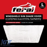 Napellenző takaró nagy 214x96cm ezüst PVC bőr Feral 1 db-image-6292464