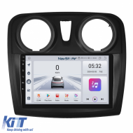 Navigation for Android Dacia Logan Sandero (2012-2020), 9Inch, 4Gb Ram, 64Gb Storage, Bluetooth, WiFi, Carplay - NAVDC94SVJ